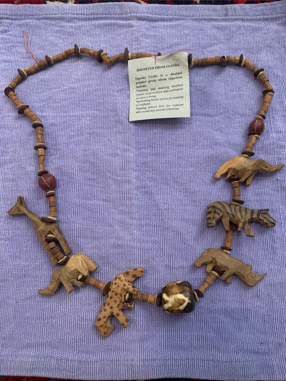 NWT Vintage 🇺🇬 Uganda Wooden Necklace